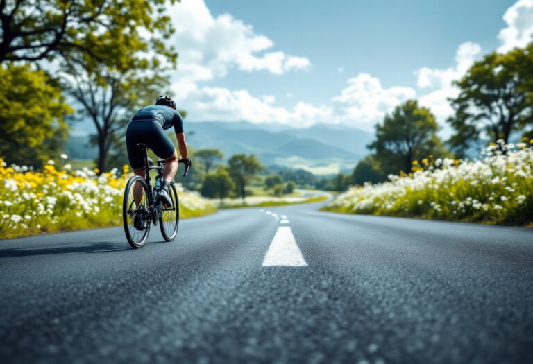 Ciclista che riceve un cartellino giallo durante una gara