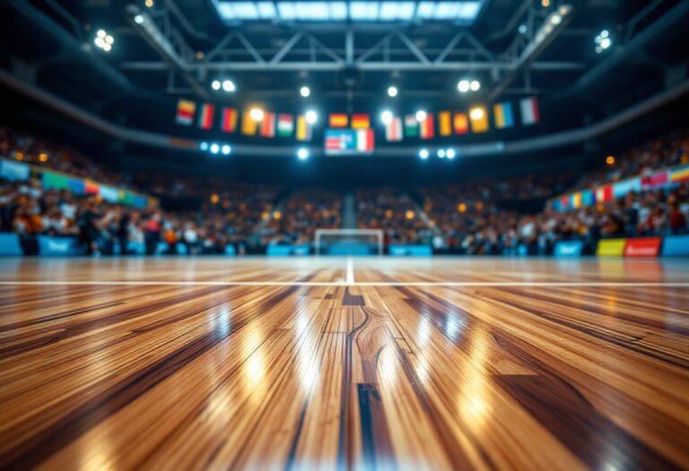 Giocatori della squadra di futsal di Palermo festeggiano la vittoria