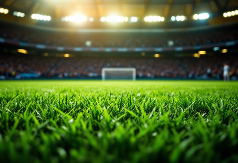 Calciatore del Genoa in azione sul campo