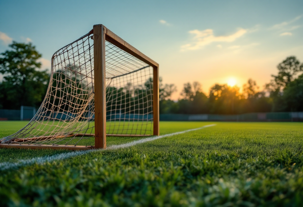 Khvicha Kvaratskhelia in azione sul campo di calcio