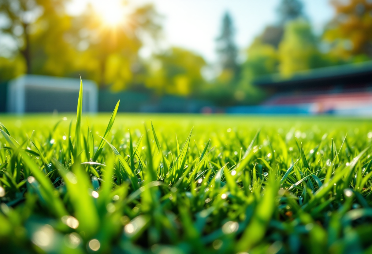 Giocatore di calcio concentrato durante una partita