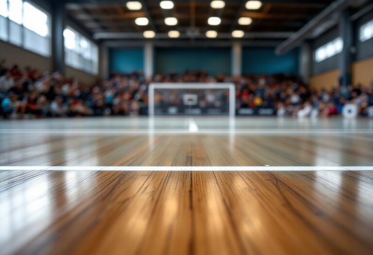 Giocatori della nazionale italiana di futsal in azione