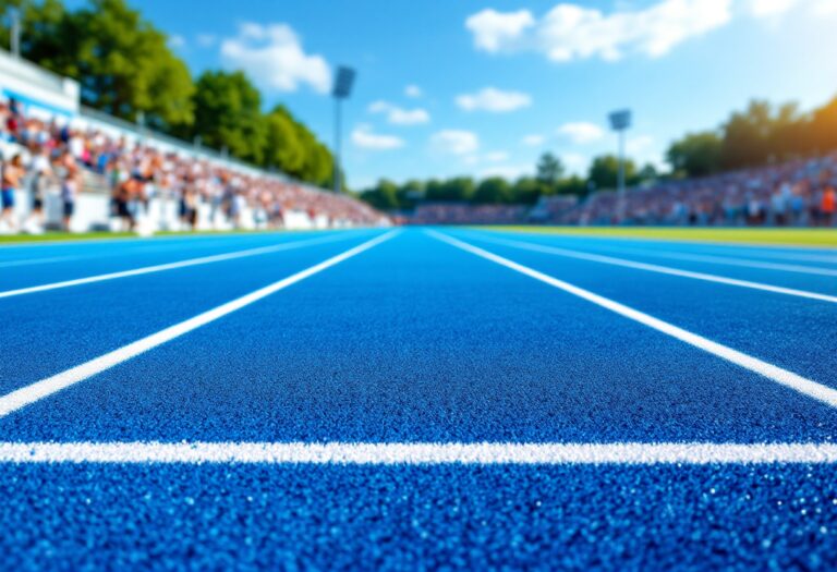 Kelly Doualla in azione durante una competizione atletica