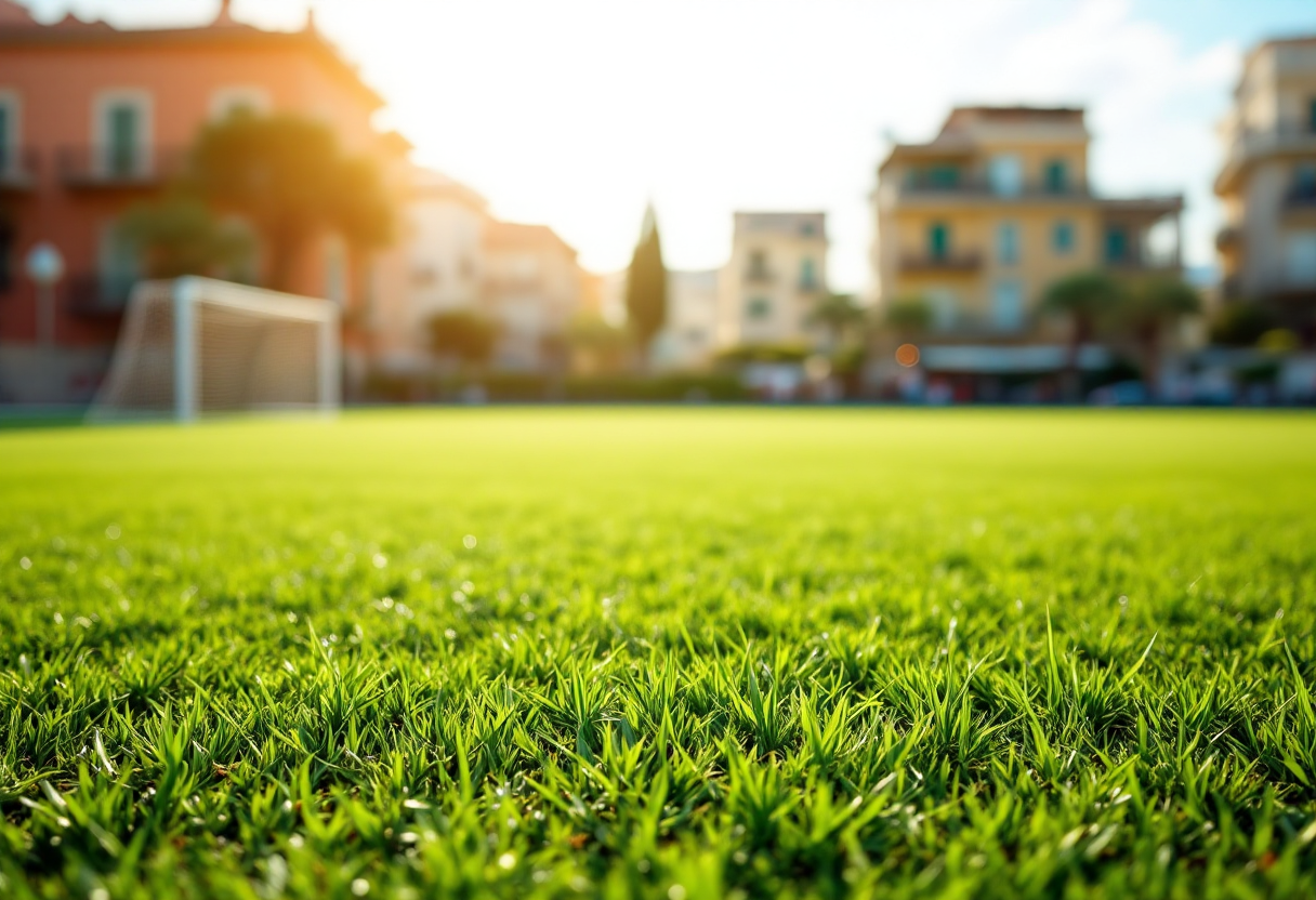 Khvicha Kvaratskhelia in azione sul campo di calcio