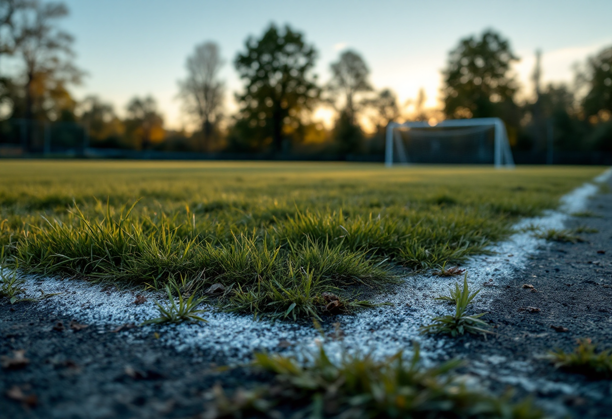 Luca Ettorre in azione sul campo di calcio