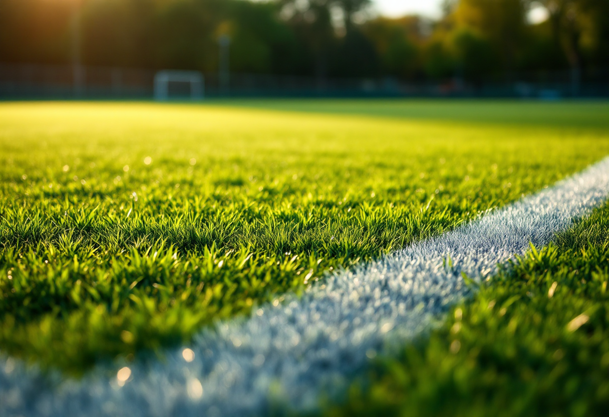 Allenatori di calcio in azione durante una partita