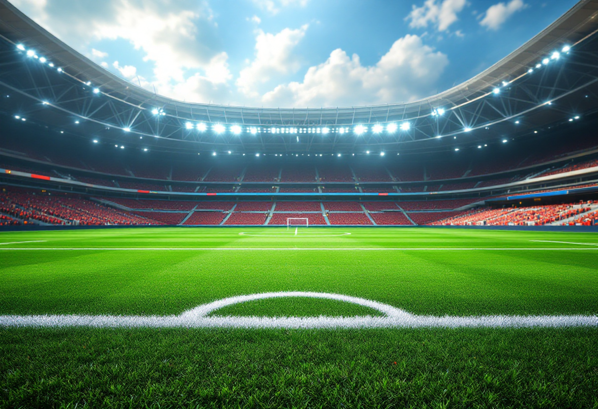 Milan e Roma in campo durante il big match a San Siro