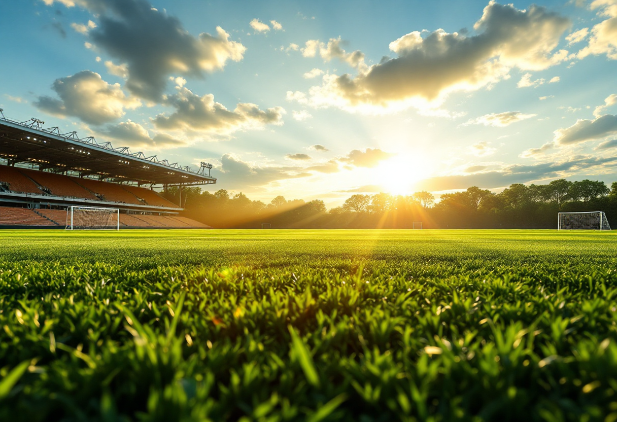 Giocatori di calcio eseguono movimenti fondamentali