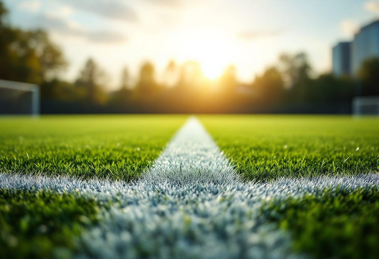 Giovani calciatori in allenamento sul campo