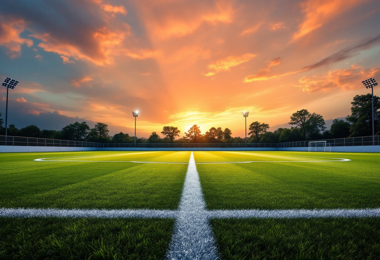 Logo del Manchester City e Chelsea in campo di calcio