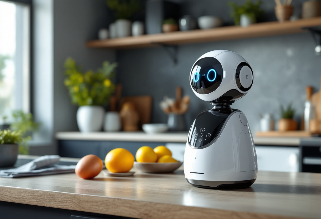 Robot da cucina LIFFO con intelligenza artificiale in azione