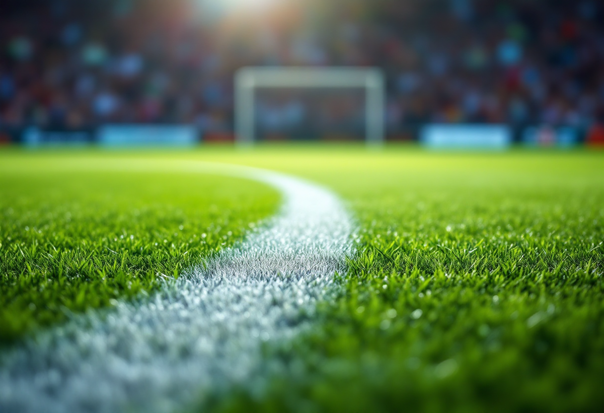 Arbitro di calcio in azione durante una partita