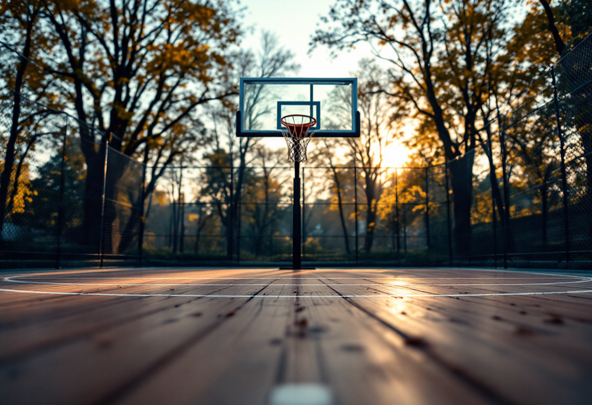 Giocatori del CUS Pisa Cosmocare in azione durante una partita di basket