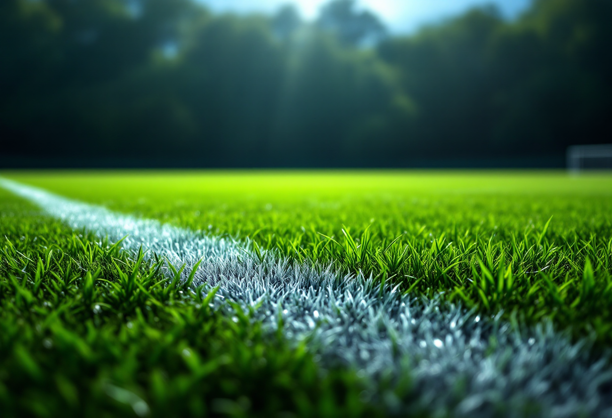 Cagliari e Lazio in campo durante la partita di oggi