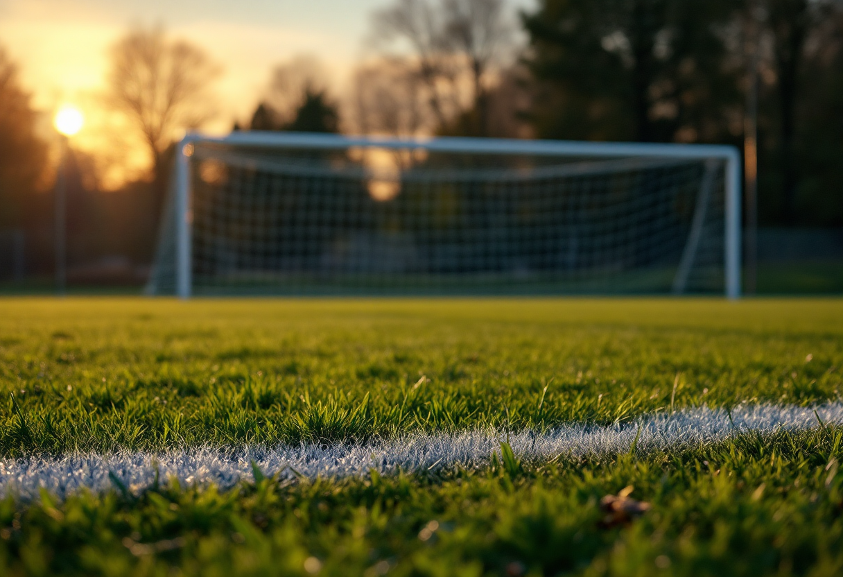 Calciatore inseguito da tifosi con pistola giocattolo in campo