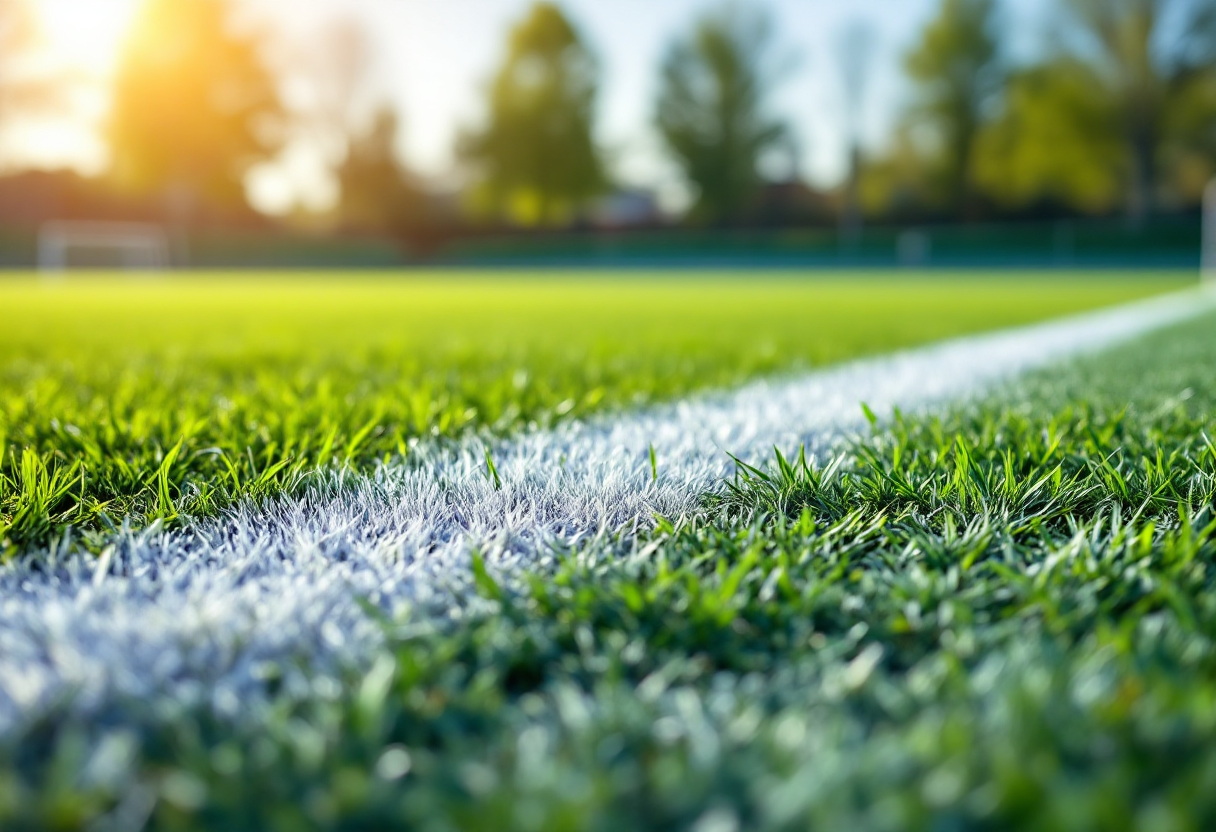 Giovani calciatori in azione durante le partite a Piacenza