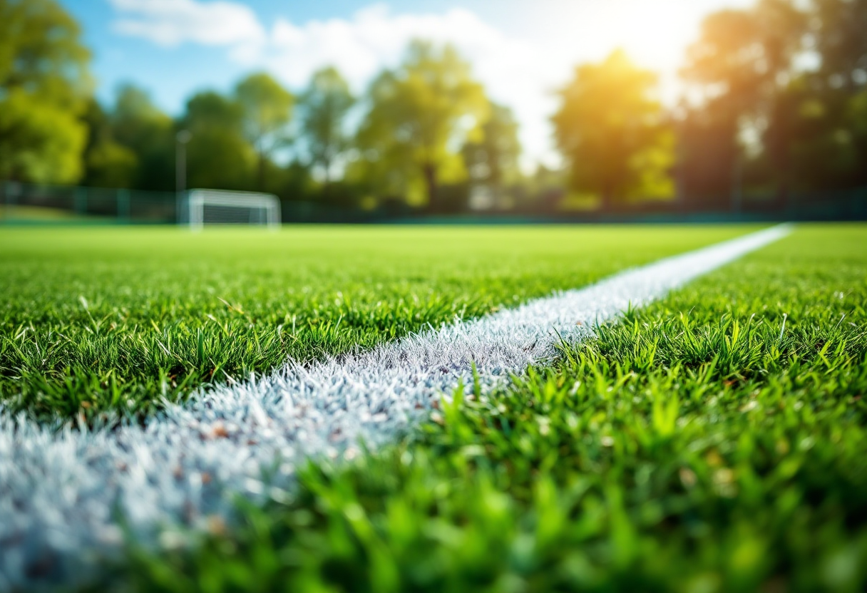 Giocatori di calcio italiano in azione durante una partita