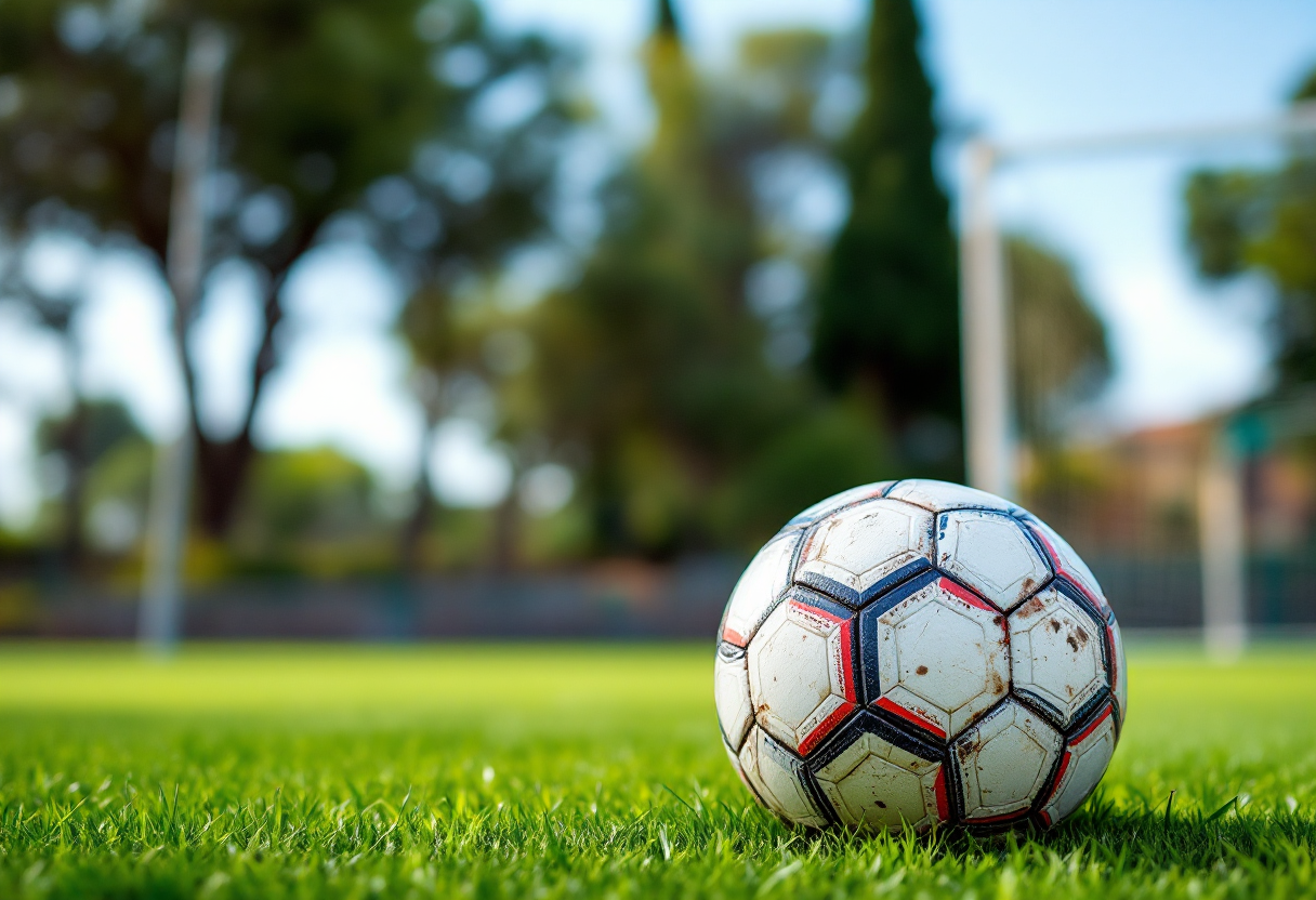 Giovani calciatori siciliani in azione durante una partita