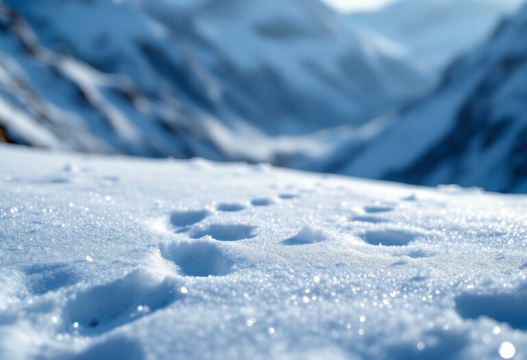 Bambini che giocano con la neve in montagna d'inverno