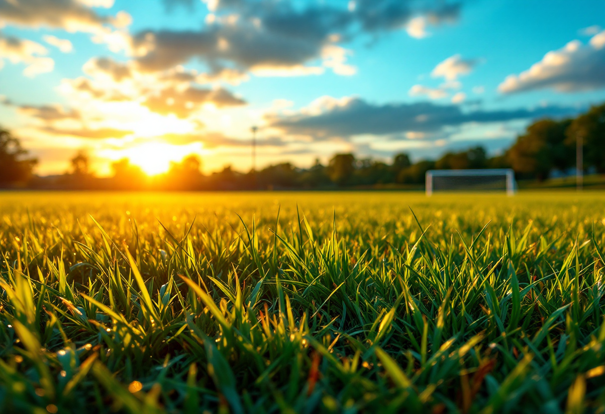 Giovani calciatori italiani in azione sul campo