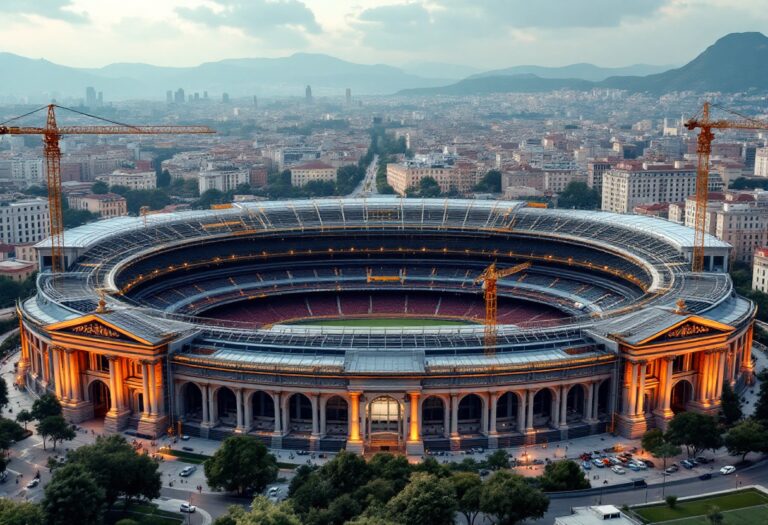 Immagine del nuovo stadio del Napoli e infrastrutture