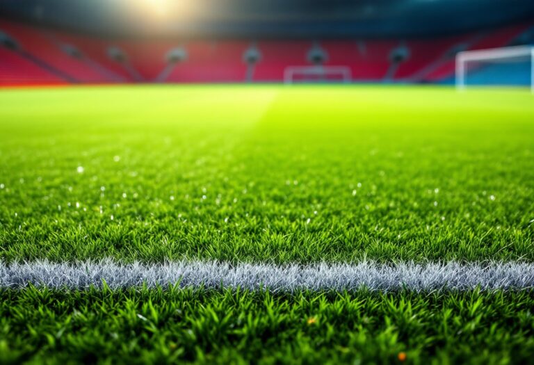 Giocatore di calcio in azione durante una partita strategica