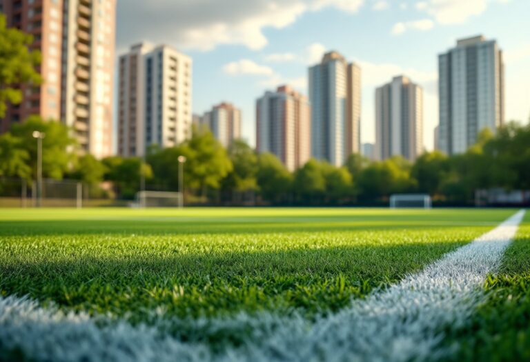 Michele Busnelli in azione sul campo di calcio