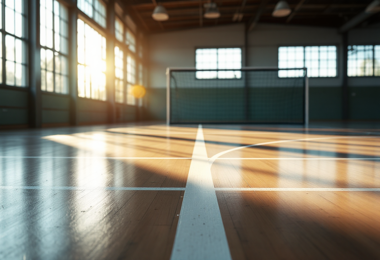 Giocatrici della Nazionale femminile di futsal in azione