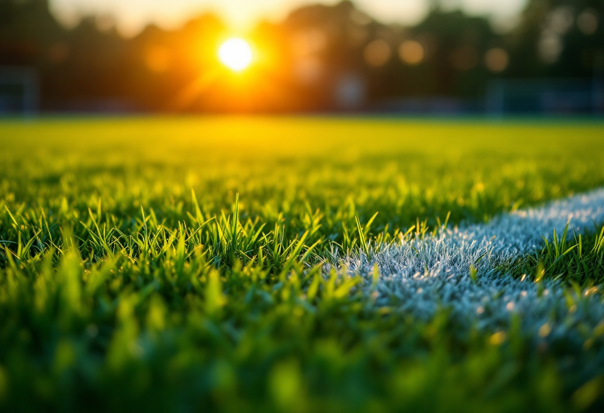 Giocatore di calcio in fase di recupero muscolare