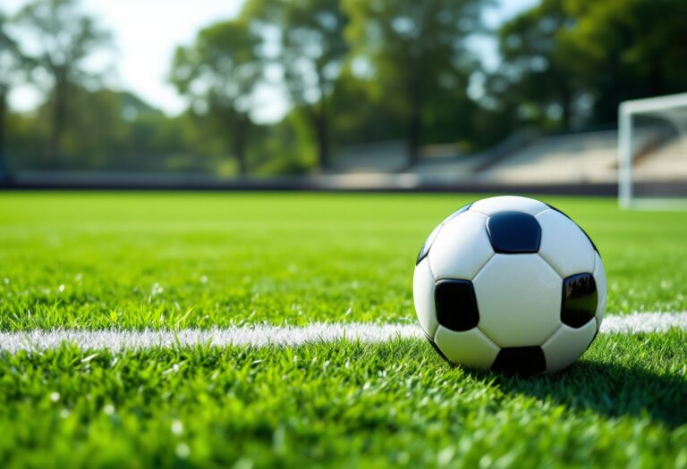 Giocatori di calcio in campo durante una partita