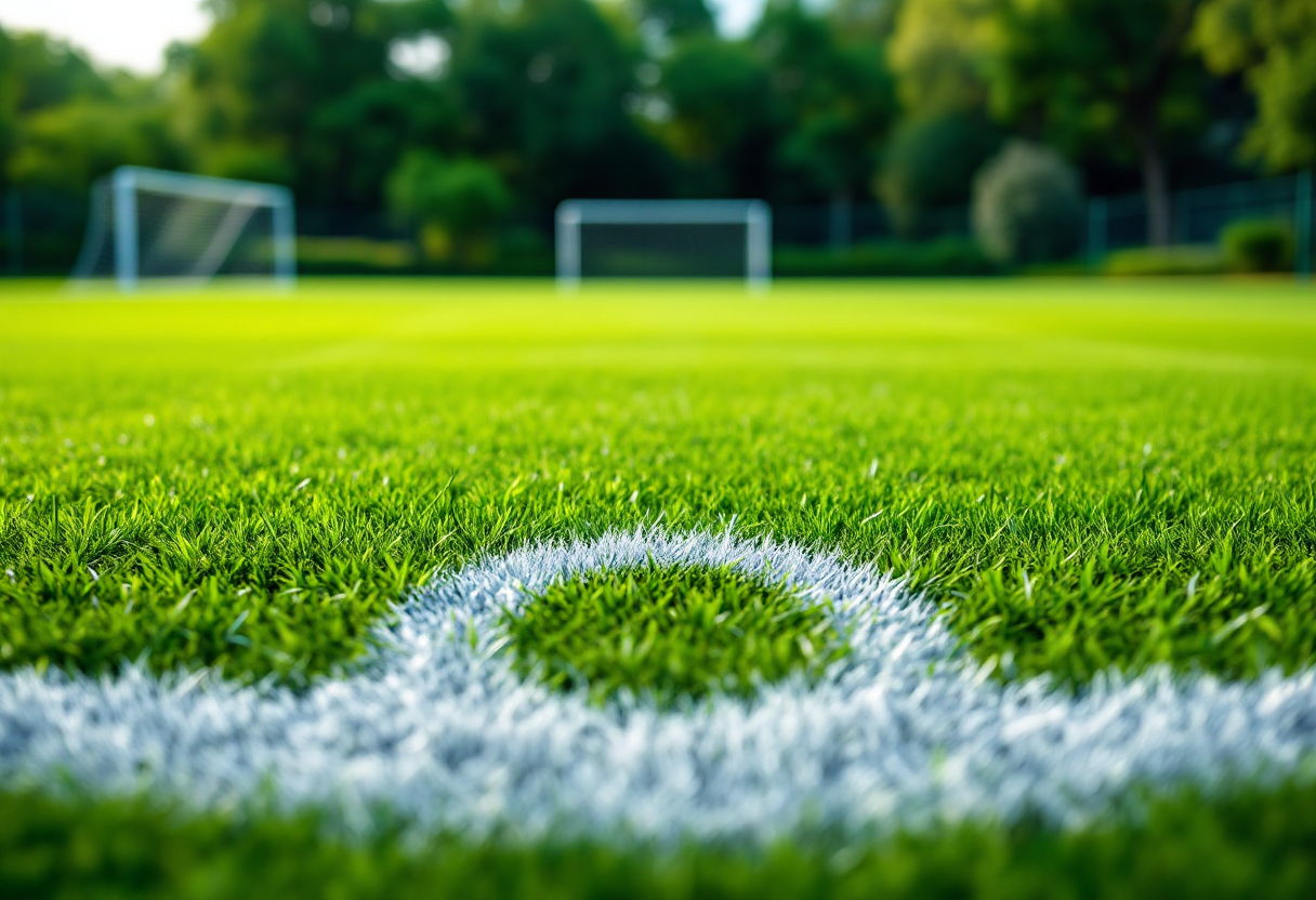 Giovani calciatori in azione durante il torneo a Venaria