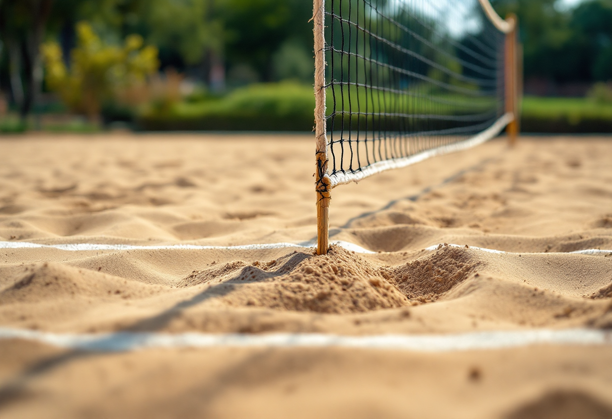 Giocatori di pallavolo italiana in azione durante una partita